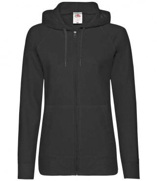 Fruit of the Loom SS182 Lady Fit Lightweight Zip Hooded Sweatshirt